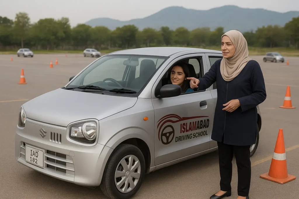 female driving instructor in islamabad